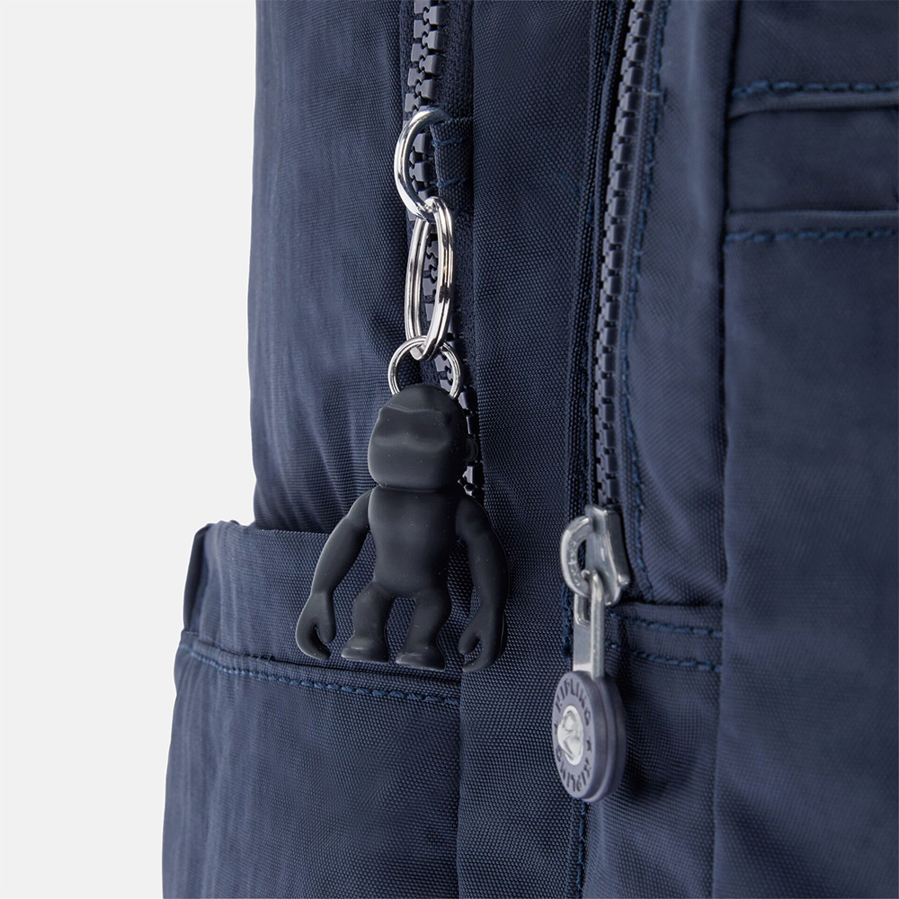 Kipling Seoul rugzak 15 inch blue bleu bij Duifhuizen