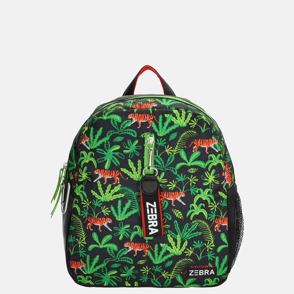 Zebra Trends Jungle Tiger kinderrugzak zwart groen 