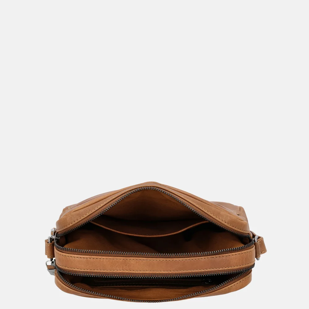 Hide & Stitches Porto schoudertas brown bij Duifhuizen