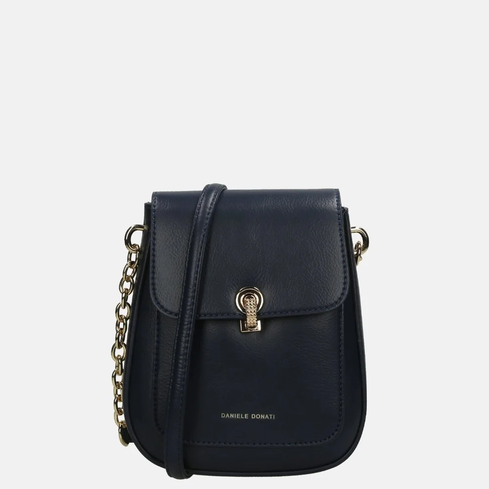 Daniele Donati crossbody tas/telefoontas darkblue bij Duifhuizen