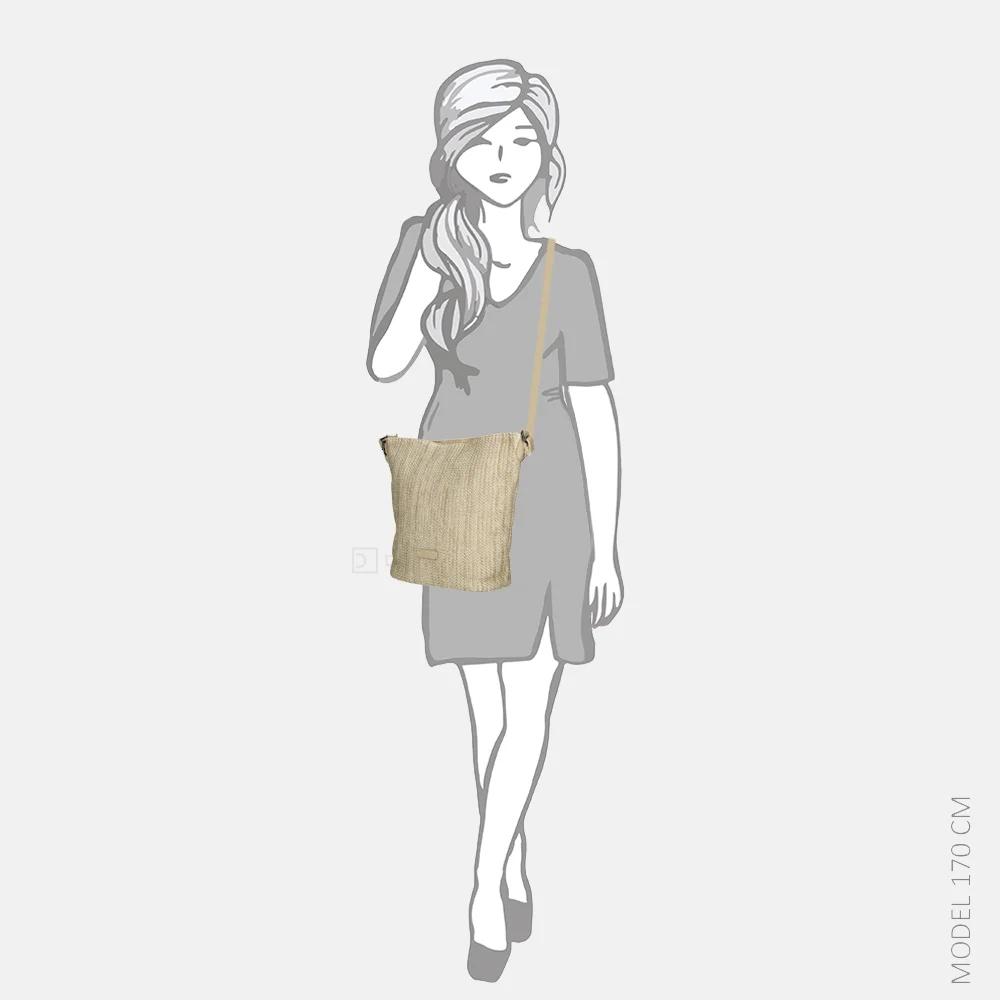 Enrico Benetti Raffia crossbody tas M natuur bij Duifhuizen