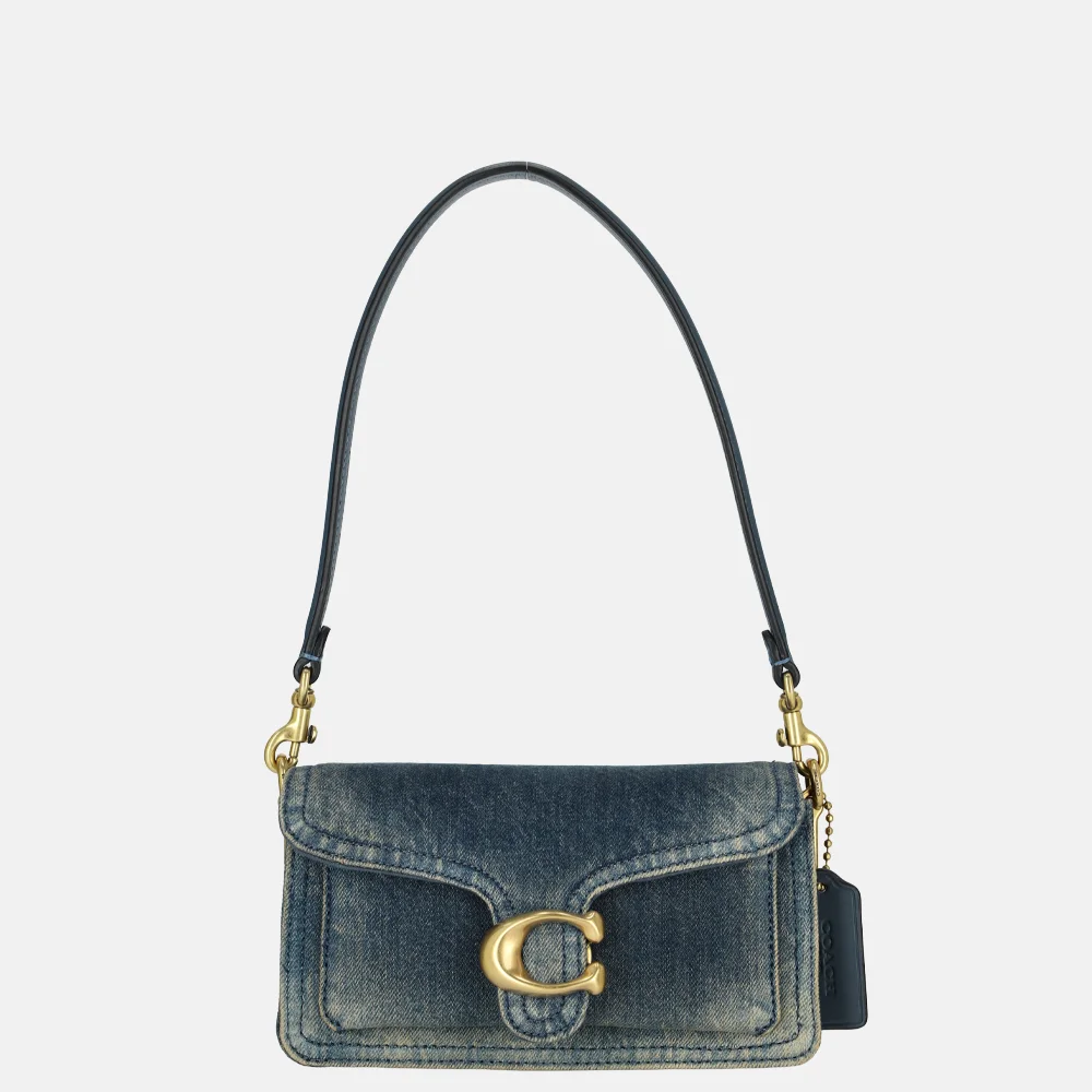 Coach Tabby Loved schoudertas 20' denim dark indigo bij Duifhuizen