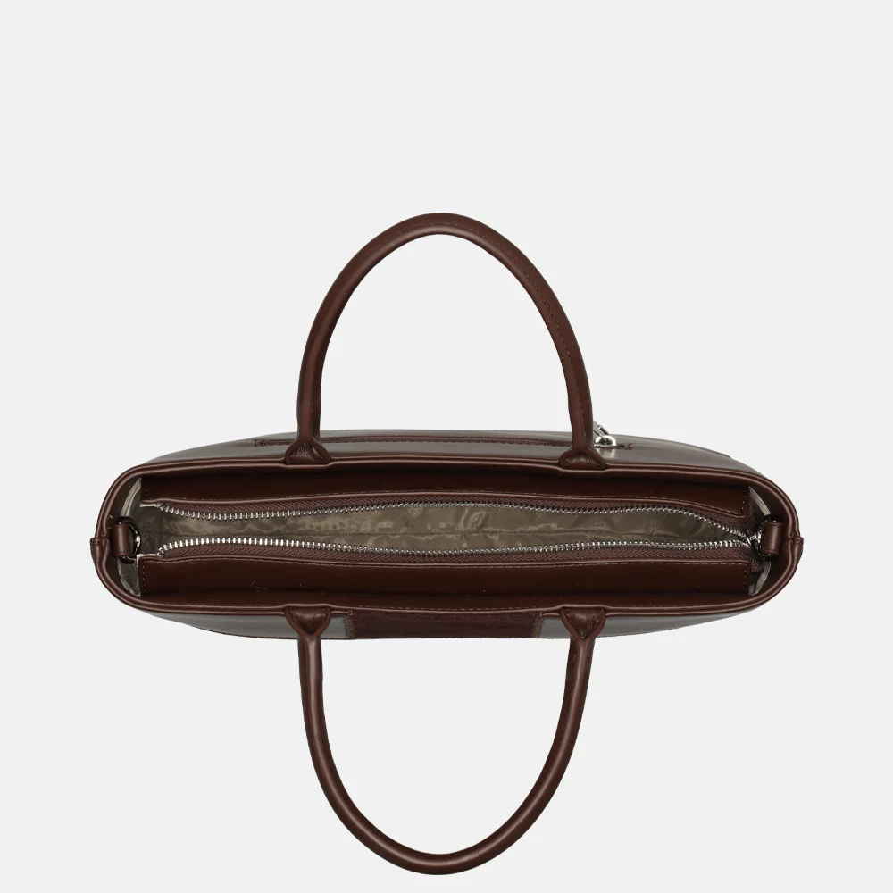 Daniele Donati handtas geblokt dark brown bij Duifhuizen