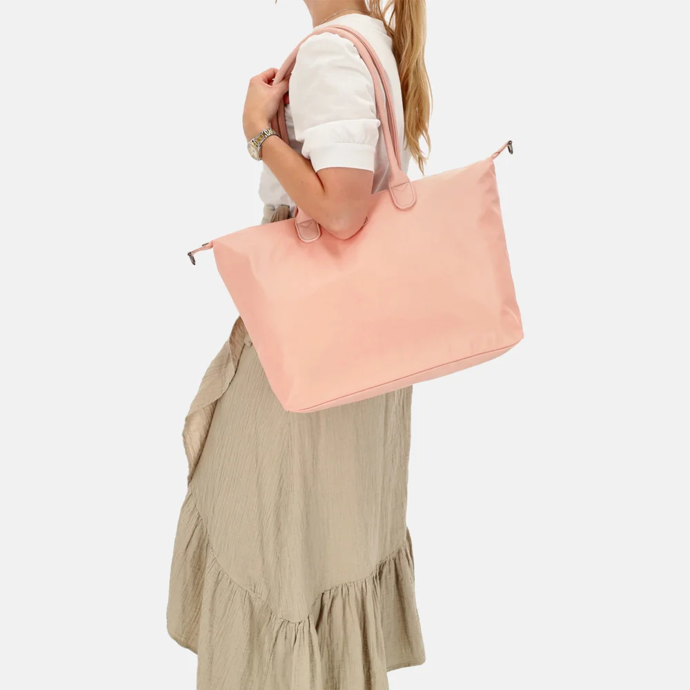 Charm London Buckingham Mono shopper met 15.6 inch laptopvak L lichtroze bij Duifhuizen