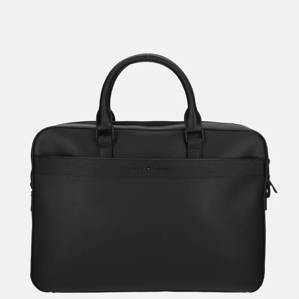 Tommy Hilfiger Corp laptoptas BDS black bij Duifhuizen