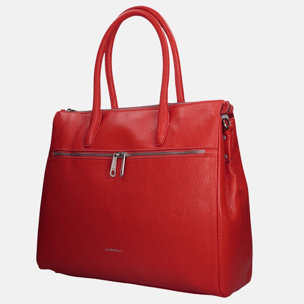 GiGi Fratelli Romance Business laptoptas 15 inch red bij Duifhuizen