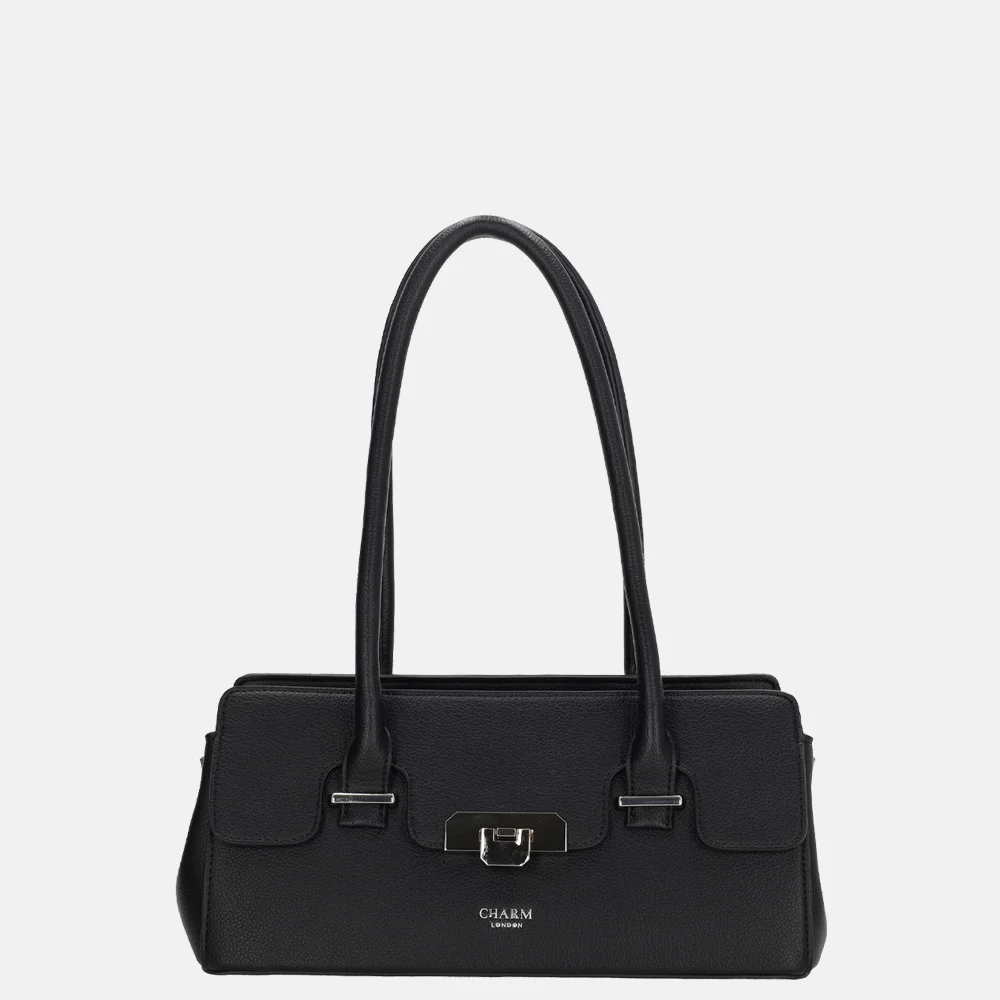 Charm London Soho schoudertas classic zwart bij Duifhuizen