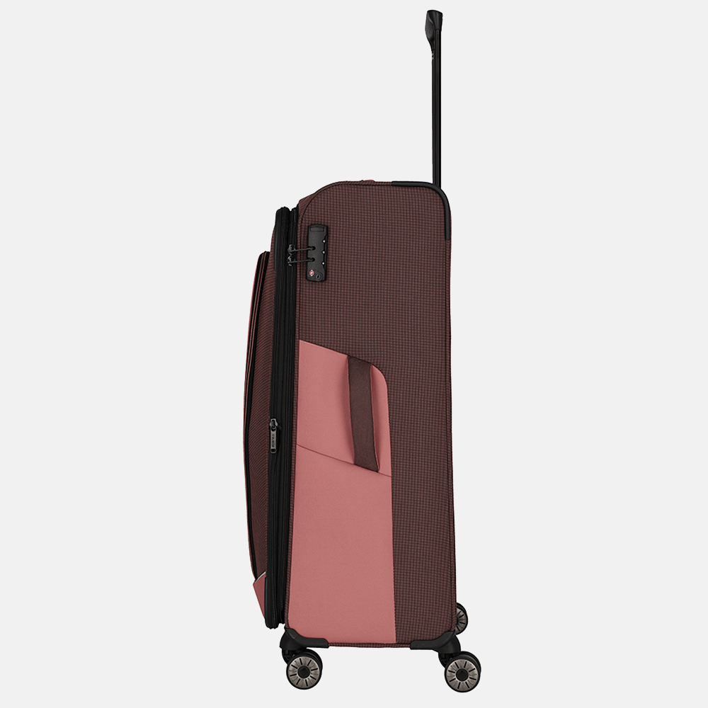 Travelite Viia koffer 77 cm rose bij Duifhuizen