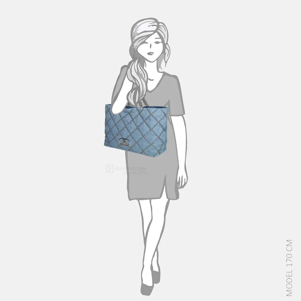 Liu Jo shopper L light denim bij Duifhuizen