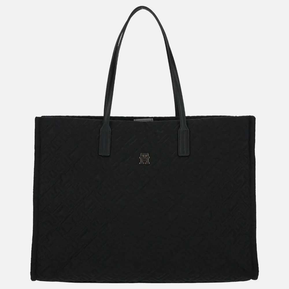 Tommy Hilfiger City tote shopper mono black bij Duifhuizen