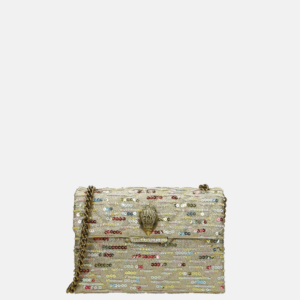 Kurt Geiger Lurex Kensington paillet crossbody tas gold