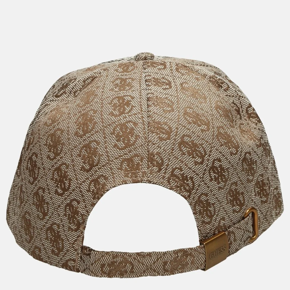 Guess Aviana Basebal Cap pet Latte Logo bij Duifhuizen
