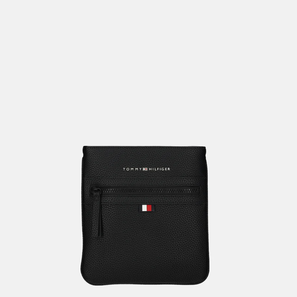 Tommy Hilfiger Essential PU mini crossbody tas black bij Duifhuizen