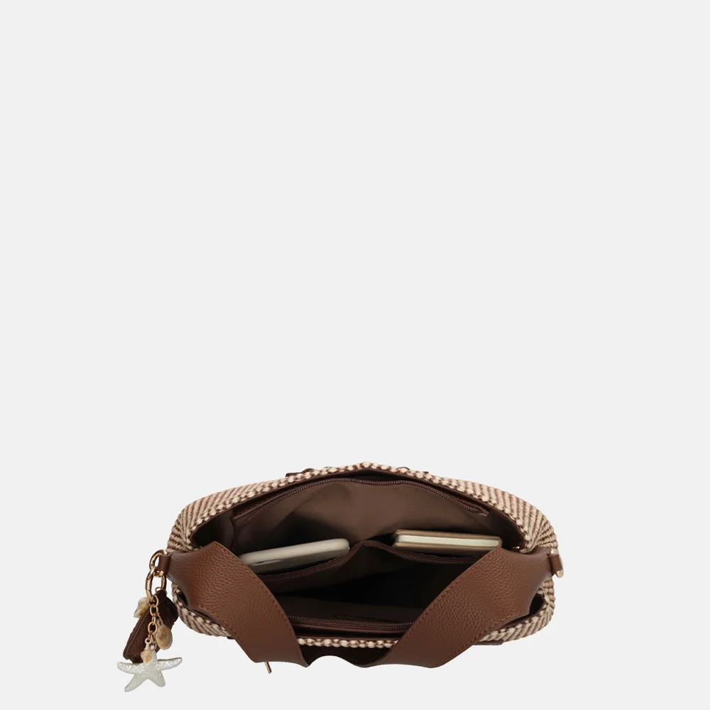 Charm London Santorini schoudertas M bruin bij Duifhuizen