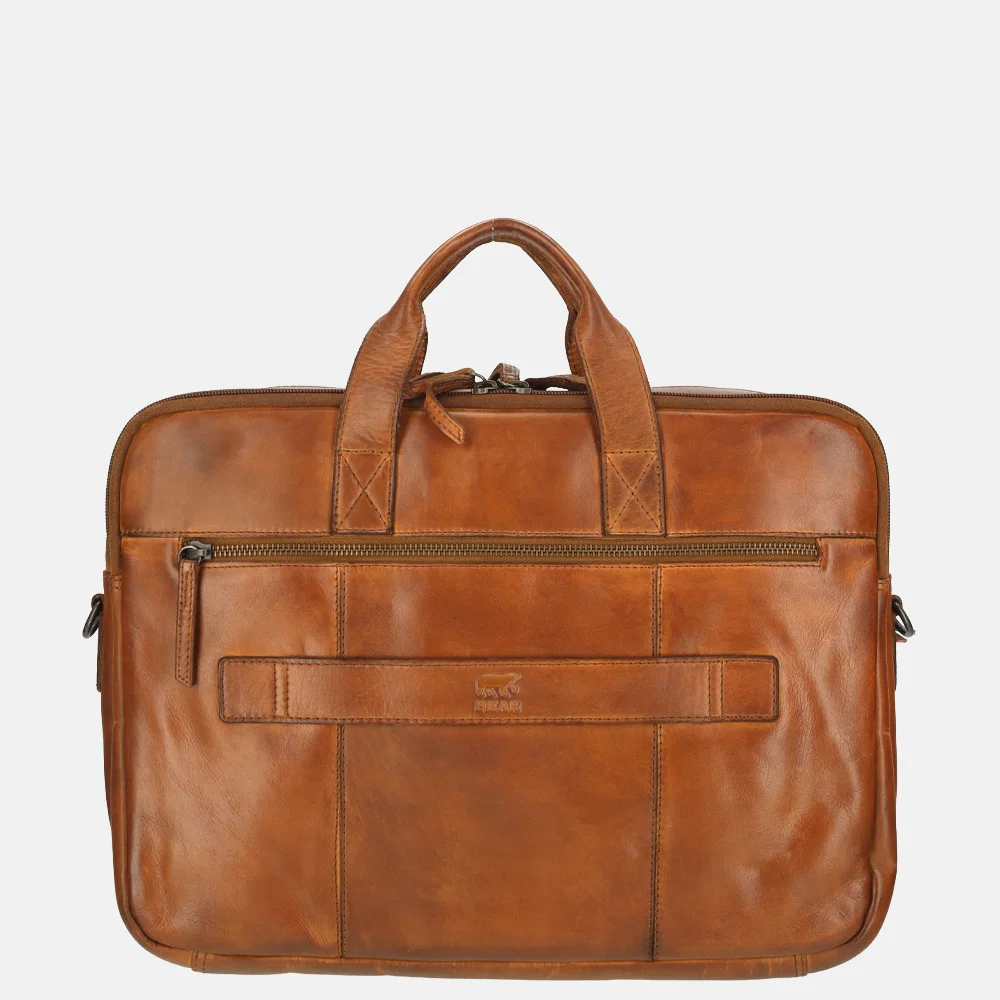 Bear Design Jamie shopper/laptoptas 15.6 inch cognac bij Duifhuizen