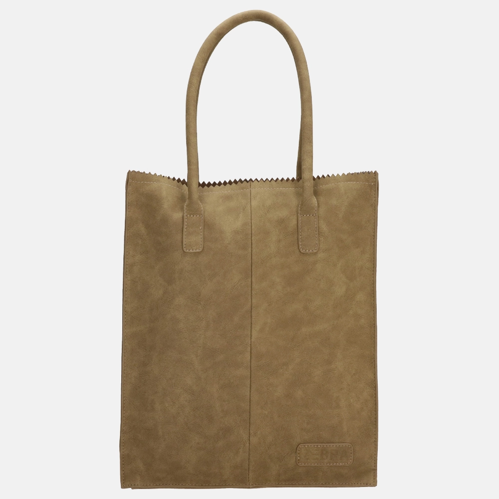 Zebra Trends Rosa shopper olijfgroen bij Duifhuizen