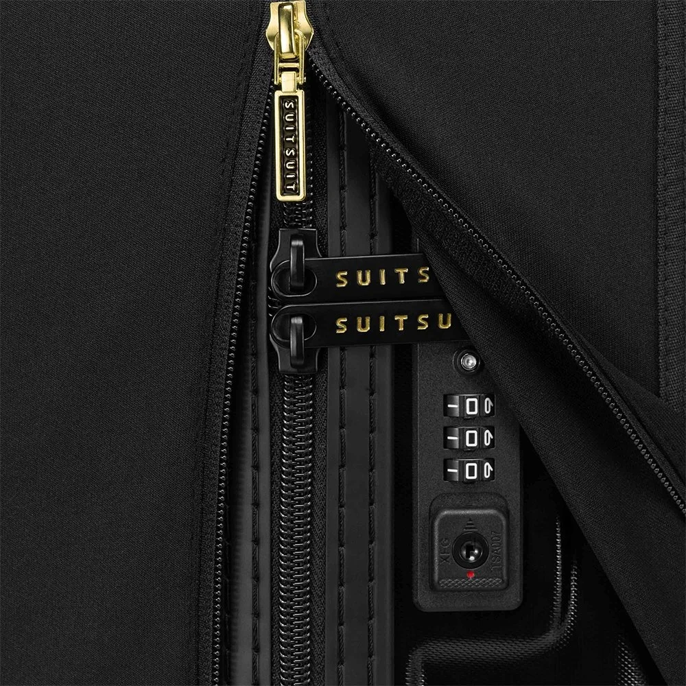 SUITSUIT Fab Seventies Black Gold kofferhoes 55 cm black bij Duifhuizen