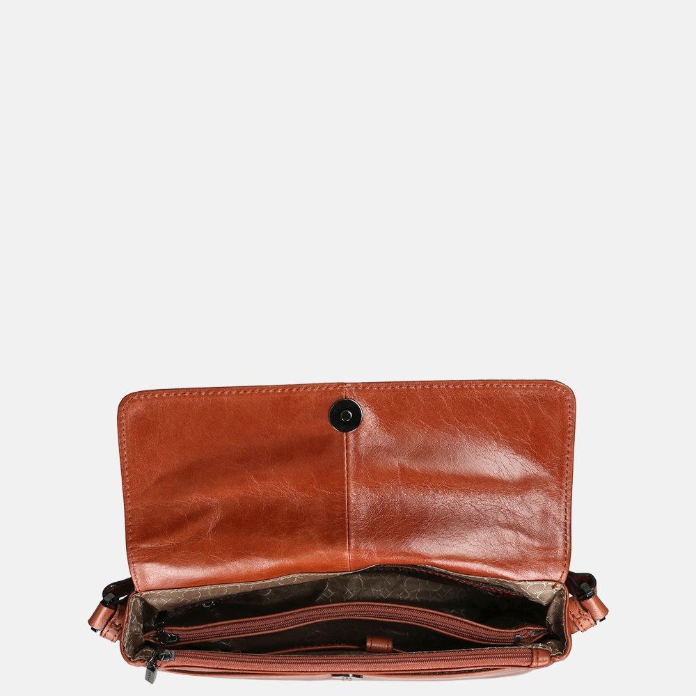 Claudio Ferrici Pelle Vecchia crossbody tas M brick bij Duifhuizen