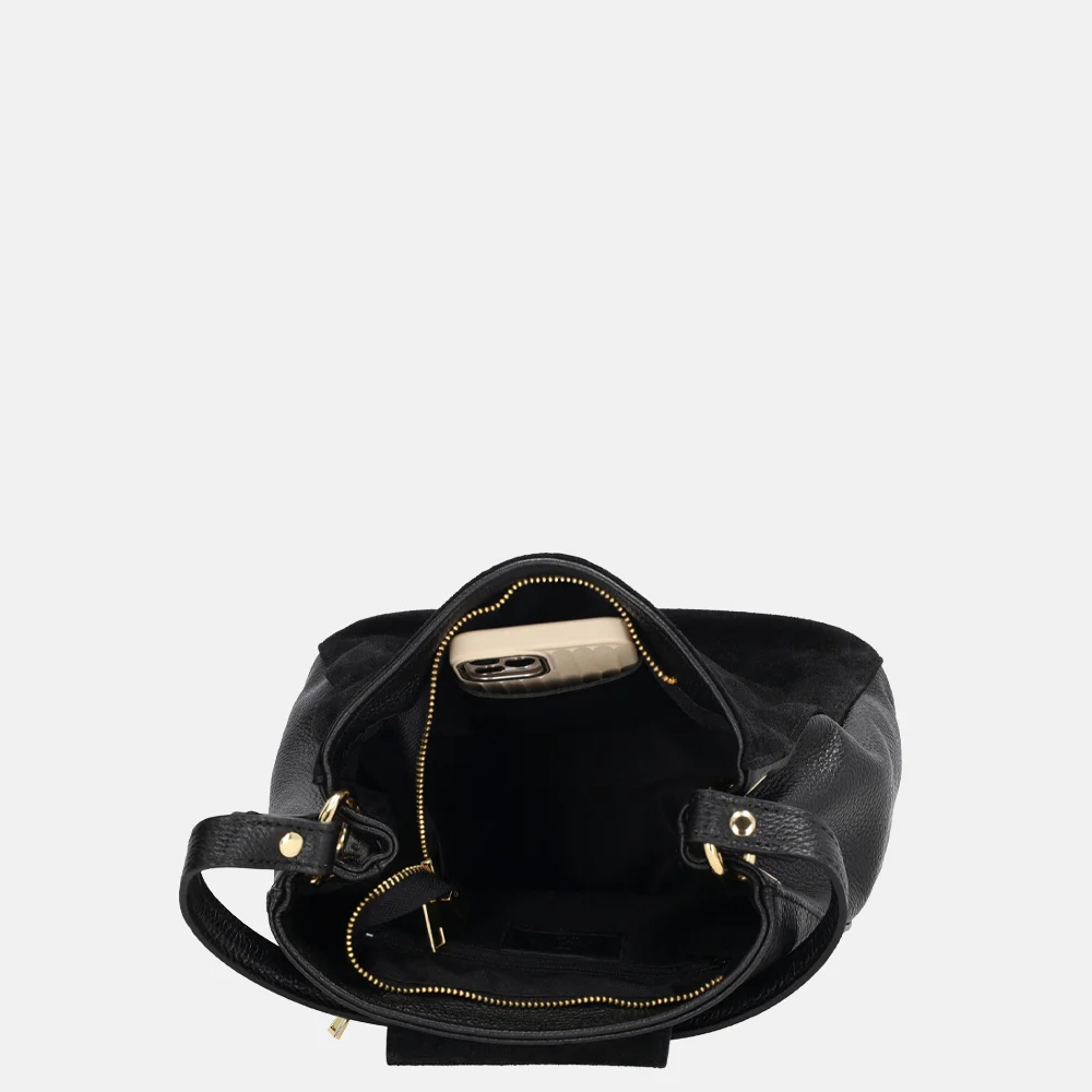 Charm London buideltas suedine zwart bij Duifhuizen