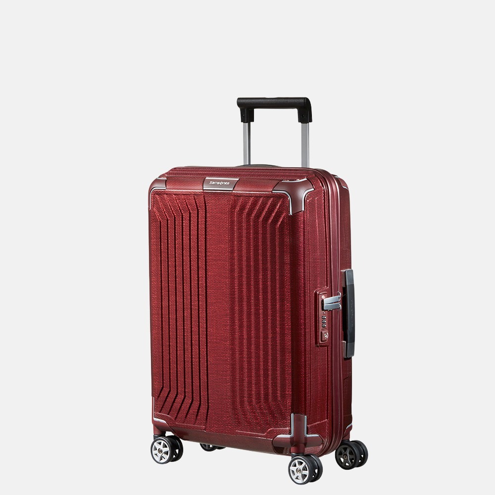 Samsonite Lite-Box spinner 55 cm deep red bij Duifhuizen