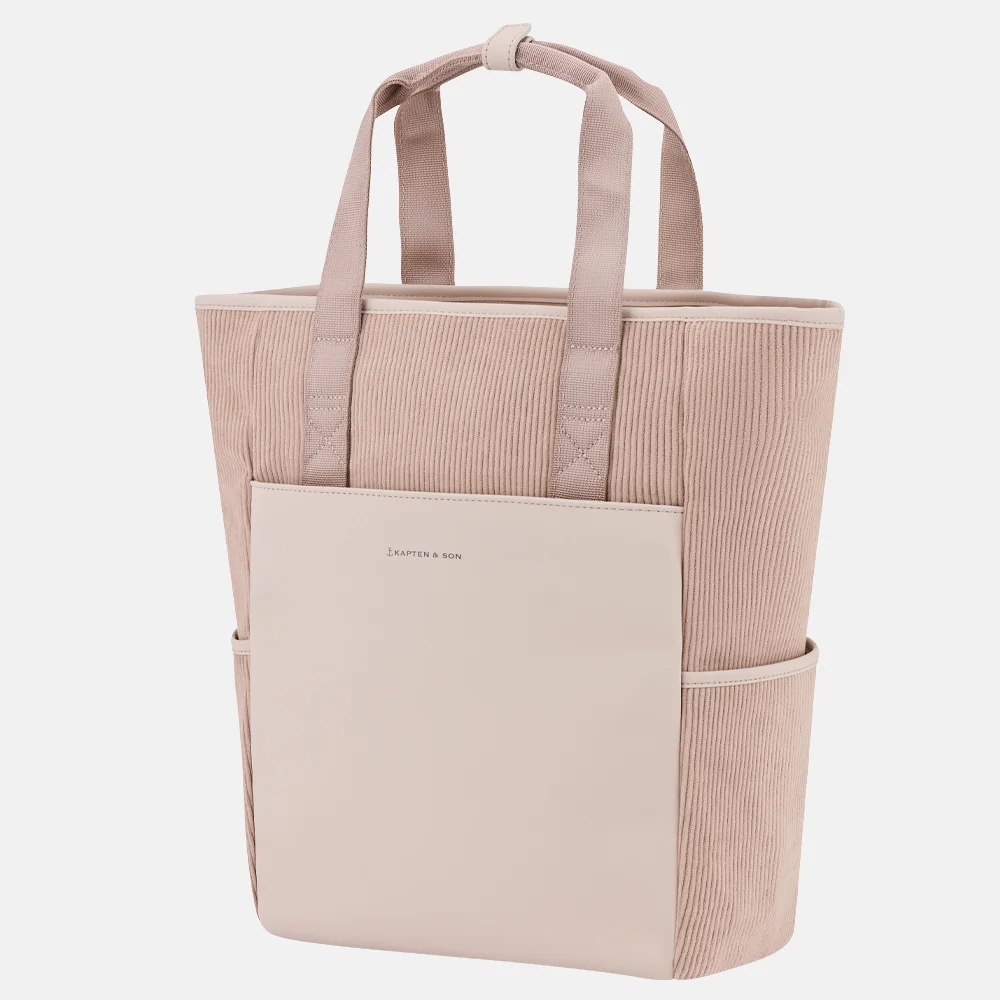 Kapten & Son Lindby Corduroy rugzak rose clay bij Duifhuizen