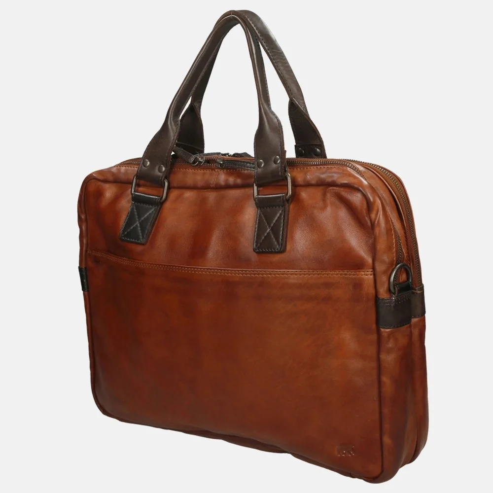 Bear Design Leandro laptoptas 15.4 inch cognac/brown bij Duifhuizen