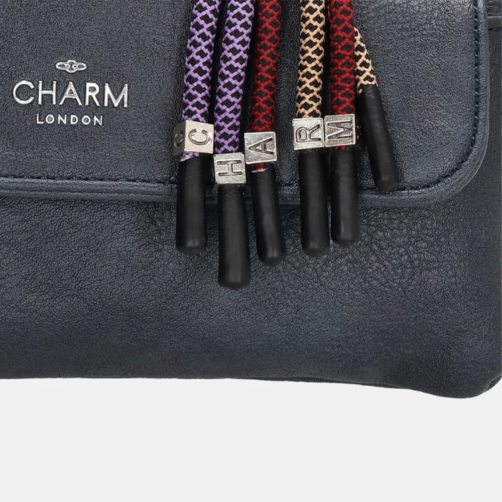 Charm London Tottingham crossbody tas S blauw bij Duifhuizen