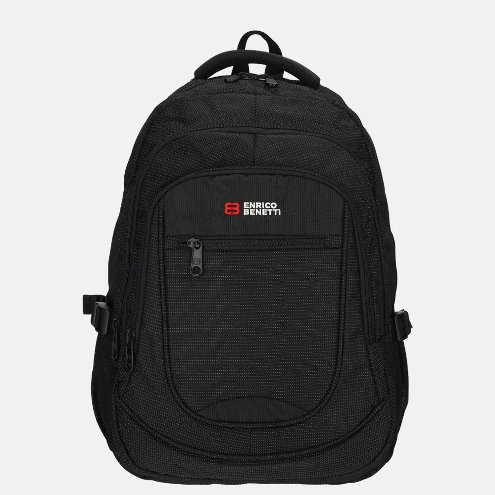 Enrico Benetti Santa Cruz rugzak 17 inch stippen zwart