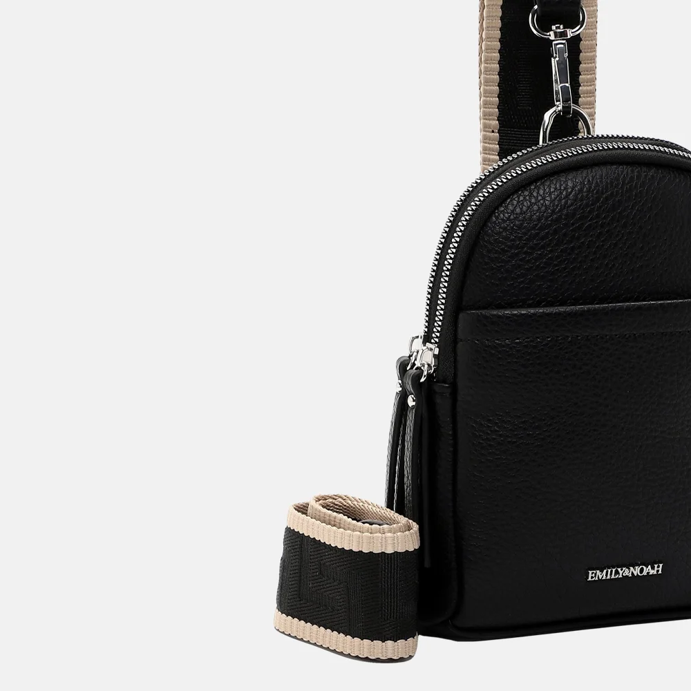 Emily & Noah Elena crossbody tas black bij Duifhuizen