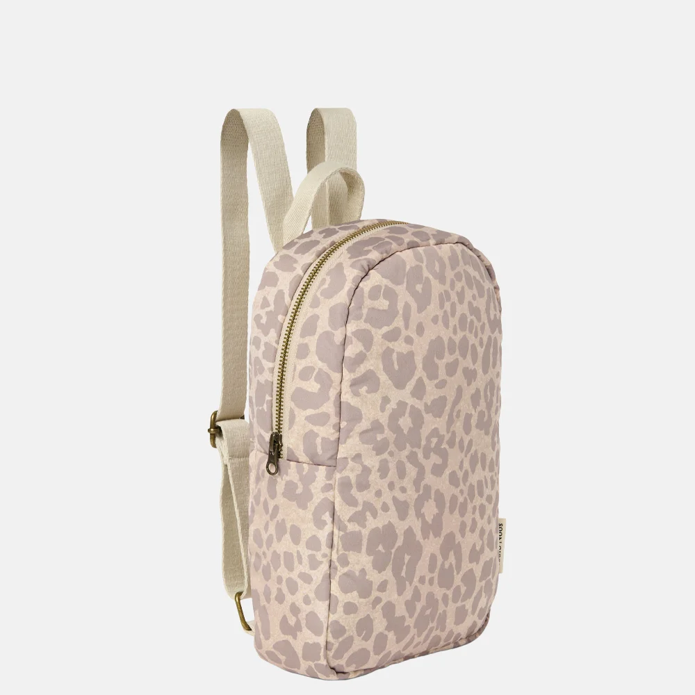Studio Noos Puffy Mini backpack beige leopard bij Duifhuizen