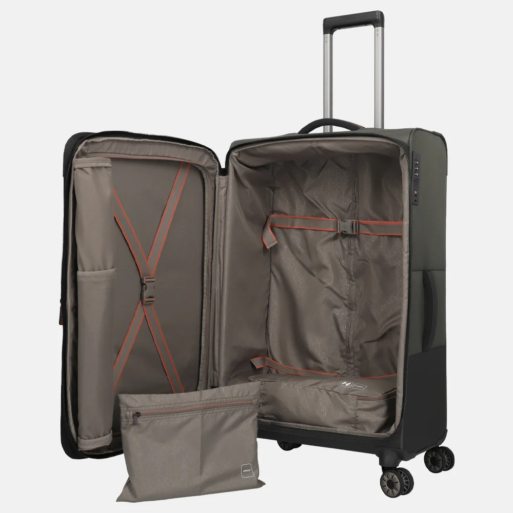 Travelite Crosslite 5.0 reiskoffer 77 cm L dark olive bij Duifhuizen