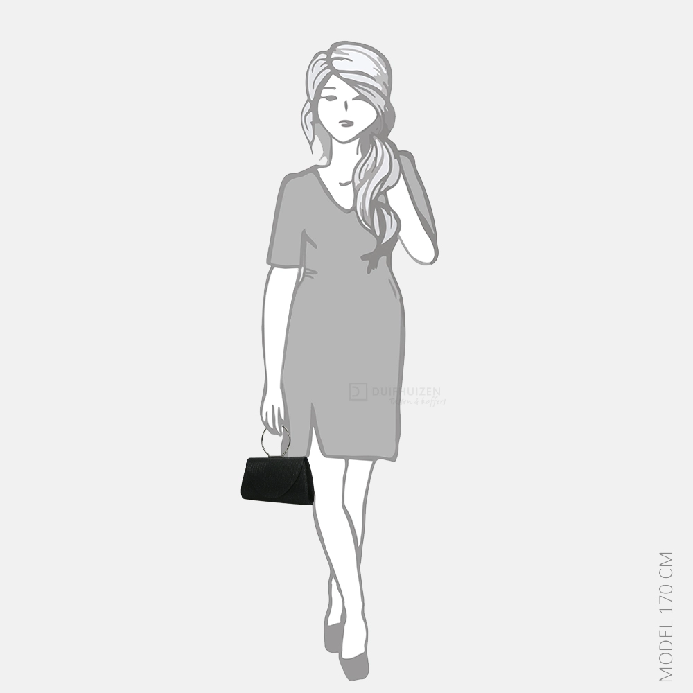 Firenze ring clutch glitter blue bij Duifhuizen