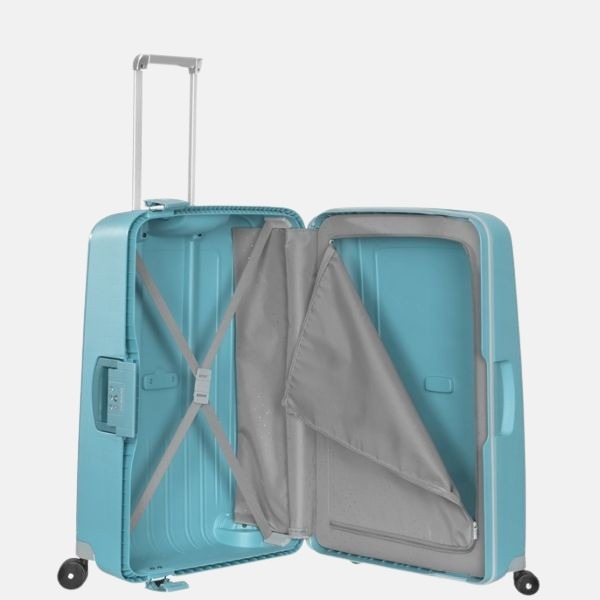 Samsonite S'Cure spinner 75 cm aqua blue bij Duifhuizen