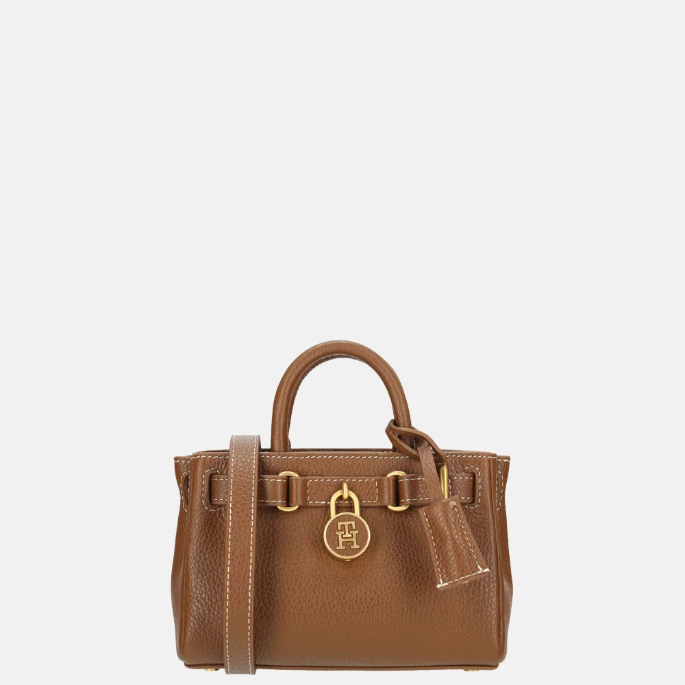 Tommy Hilfiger American Icon micro handtas cognac bij Duifhuizen