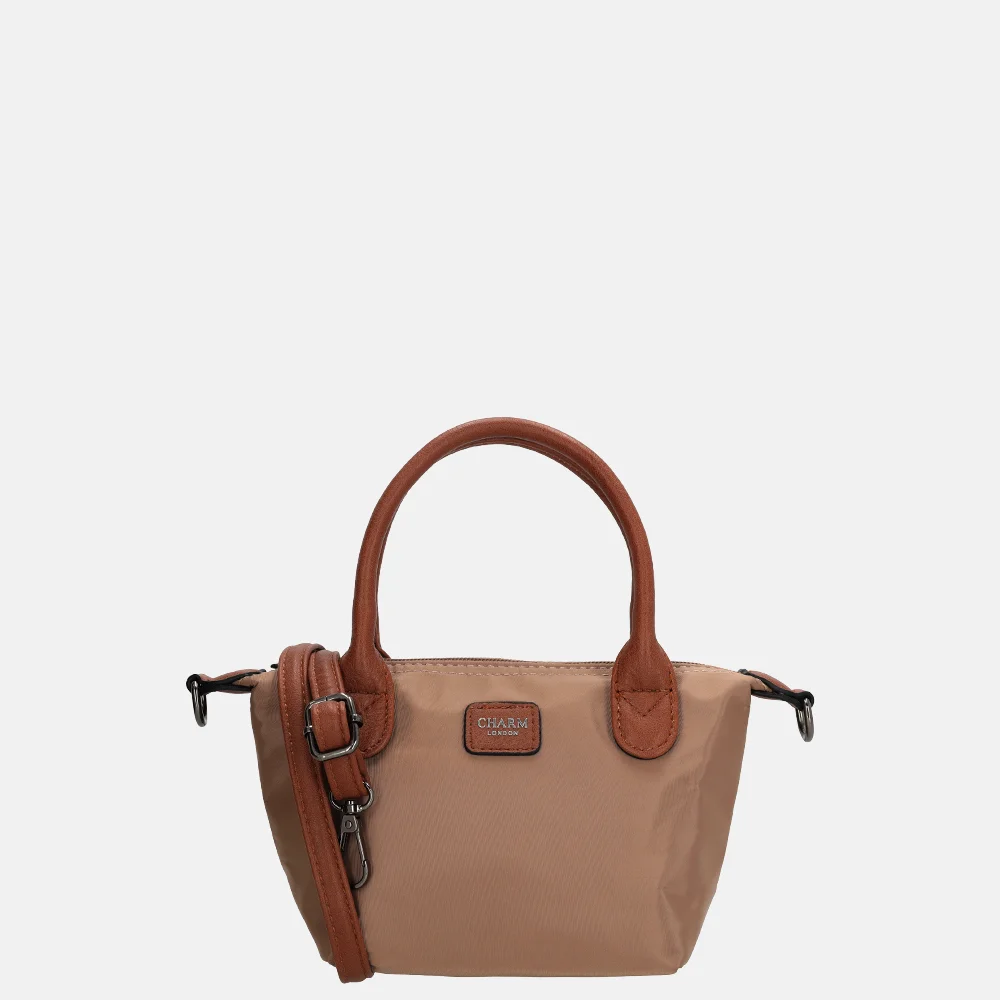 Charm London Buckingham handtas XS taupe bij Duifhuizen