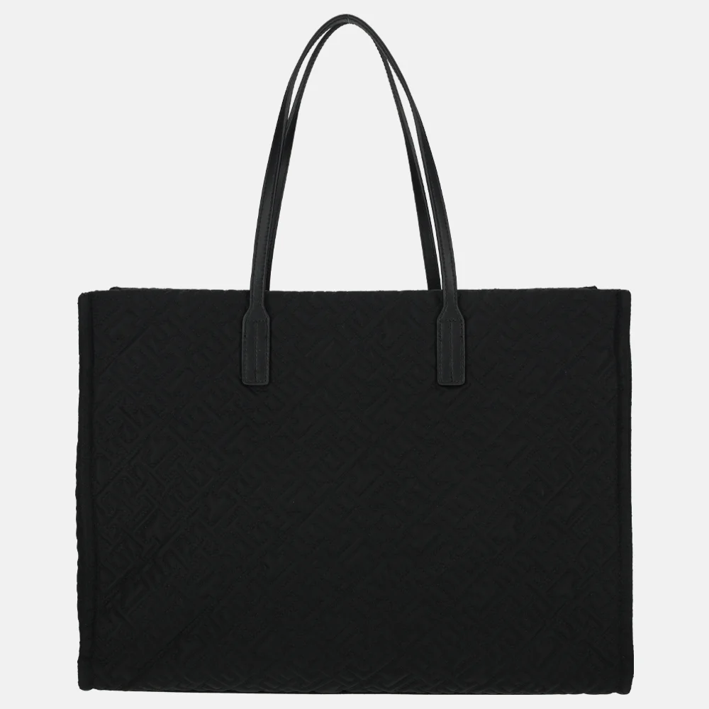 Tommy Hilfiger City tote shopper mono black bij Duifhuizen