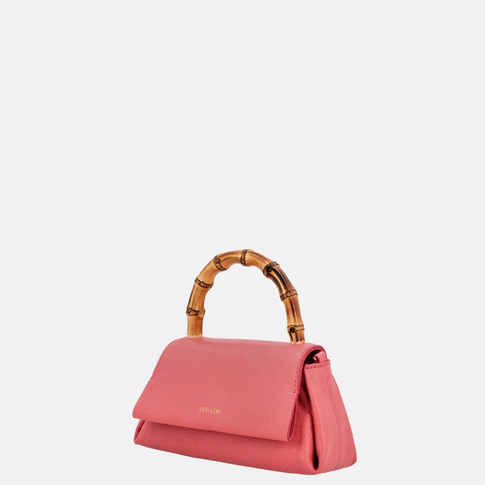 Loulou Essentiels Mae Bamboo handtas grapefruit bij Duifhuizen