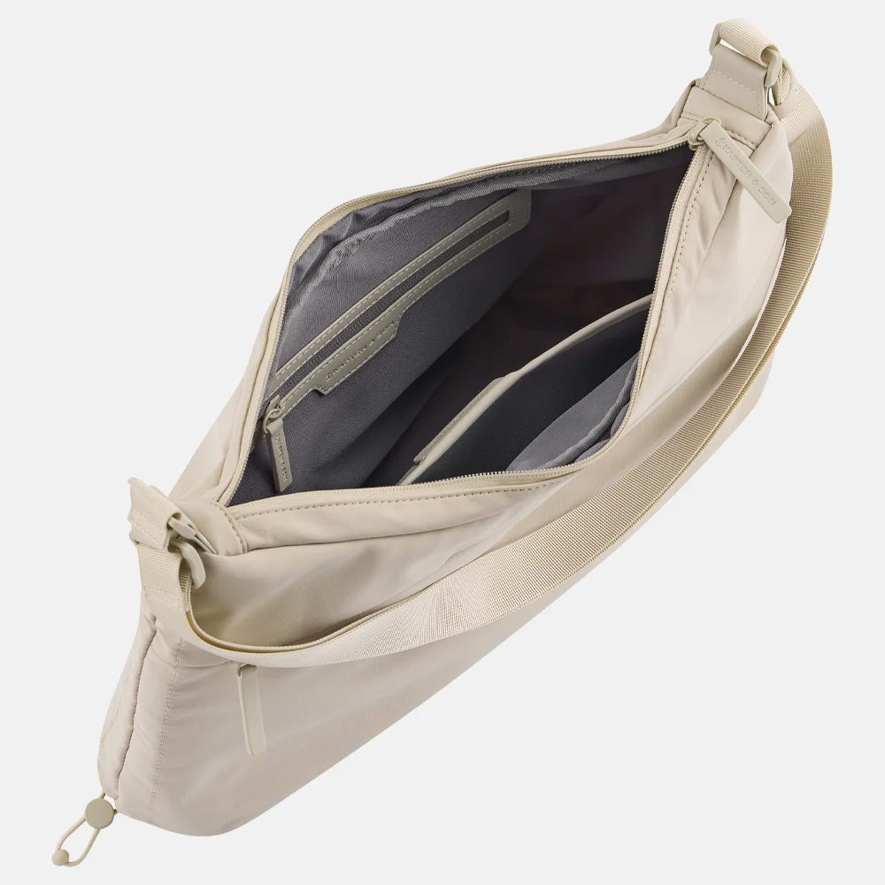 Kapten & Son Skara Large crossbody tas sandstone bij Duifhuizen