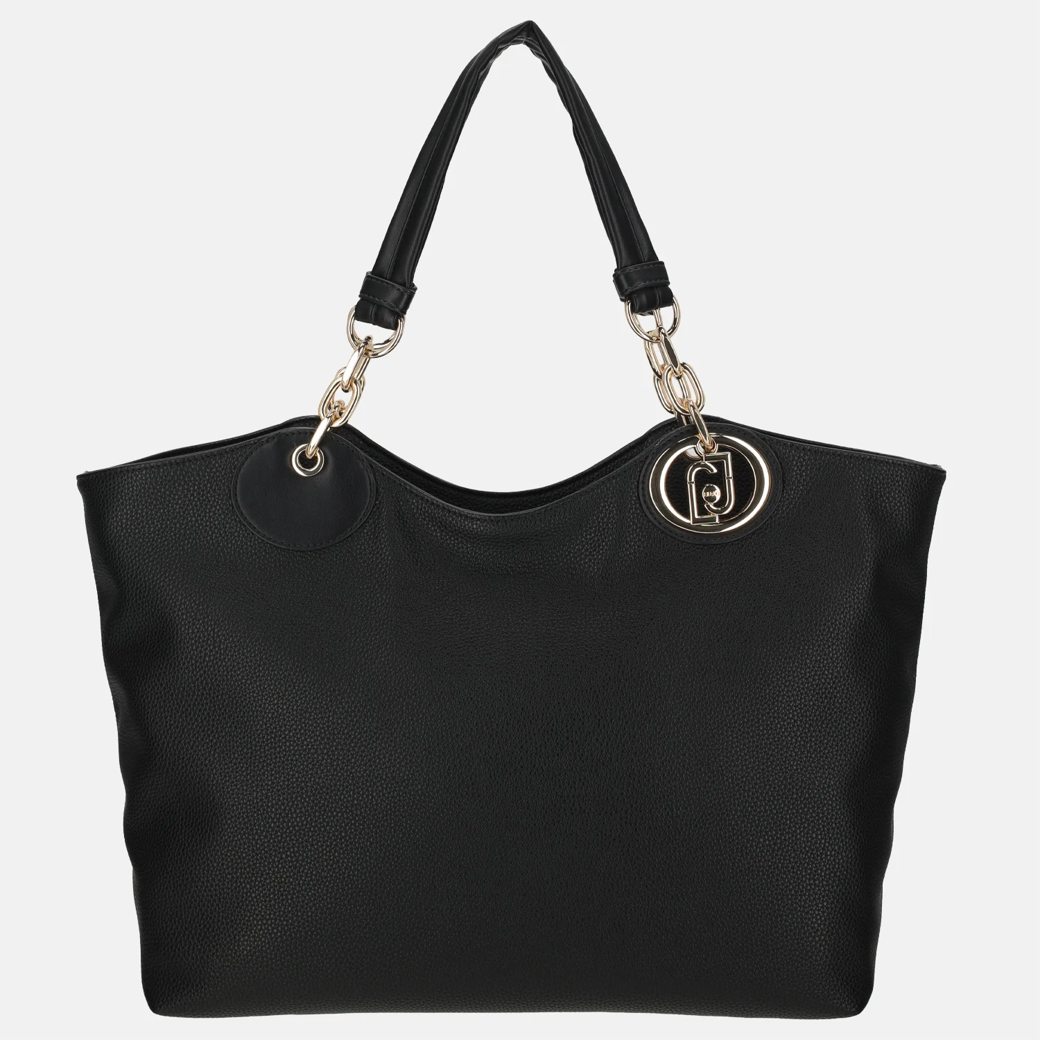 Liu Jo Faiza shopper tote L nero/brass gold bij Duifhuizen