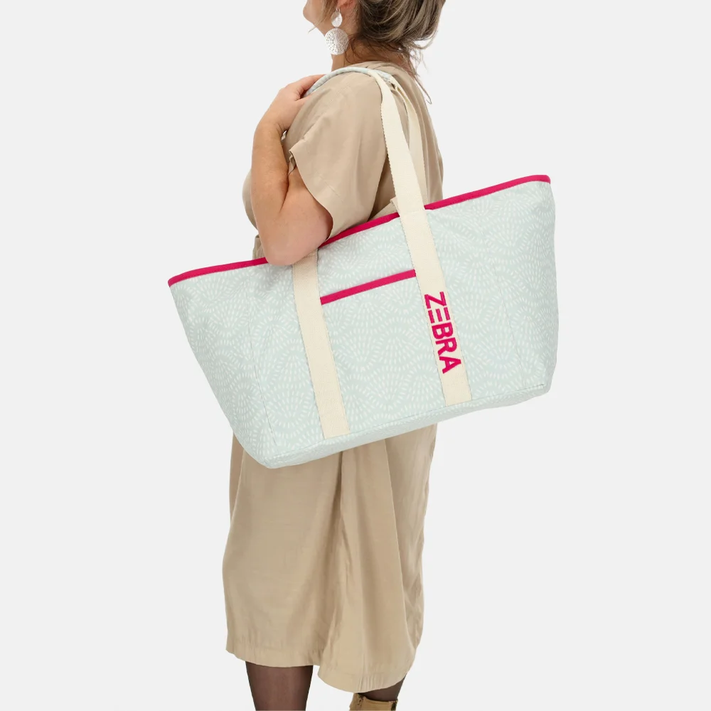 Zebra Trends Elise strandtas lichtblauw bij Duifhuizen