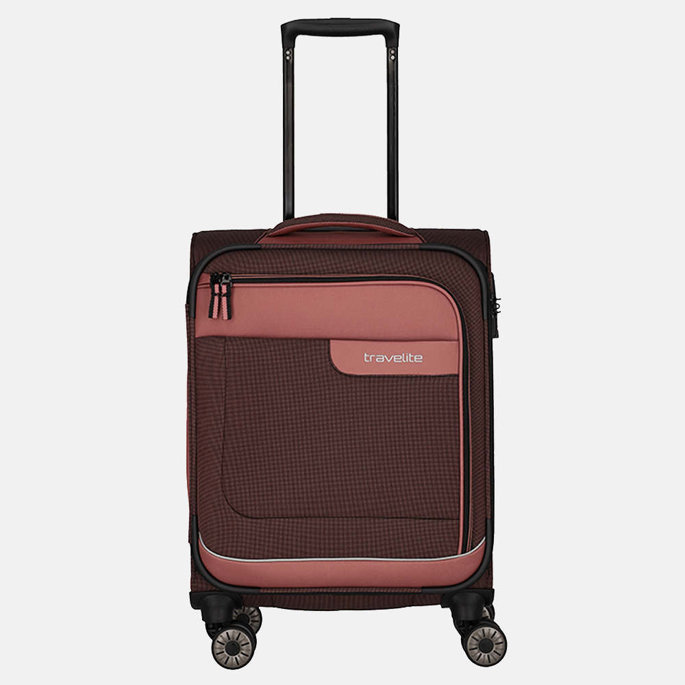 Horizontaal Surichinmoi Bijdrage Travelite Viia handbagage koffer 55 cm rose bij Duifhuizen