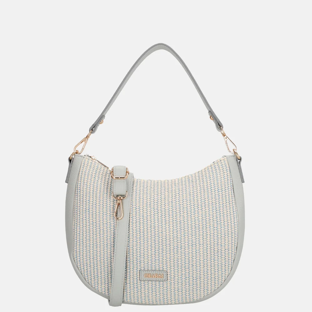 Charm London Paris buideltas riet lichtblauw