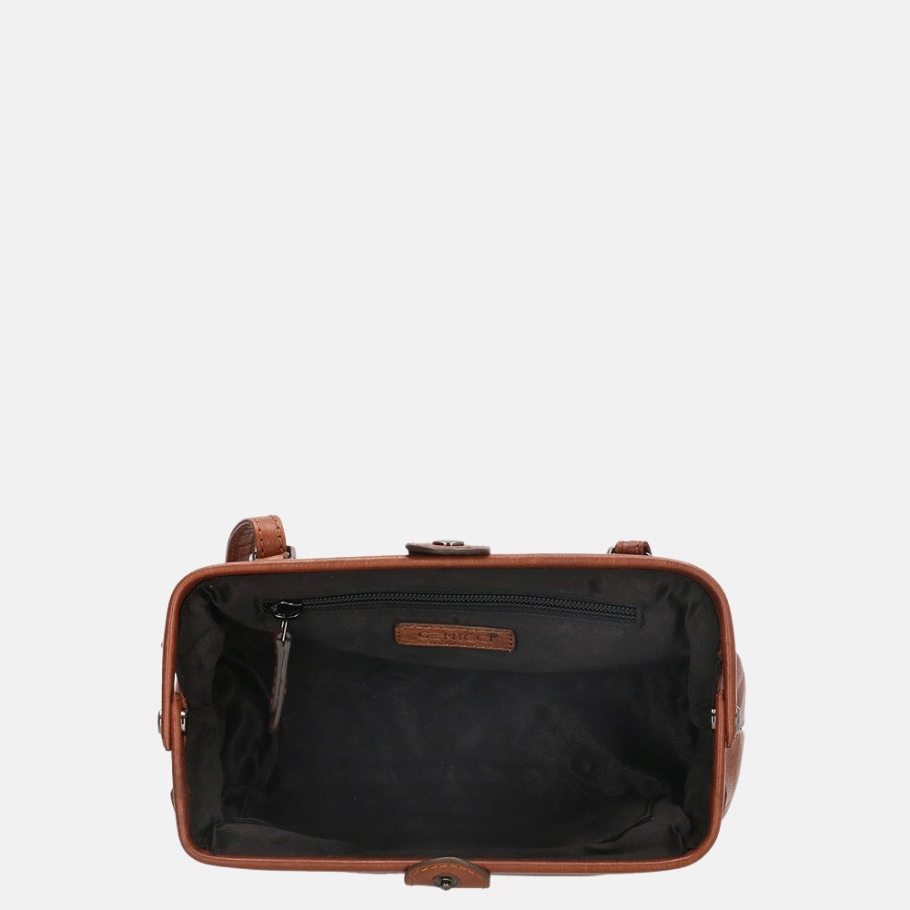 Genicci Molly crossbody tas cognac bij Duifhuizen