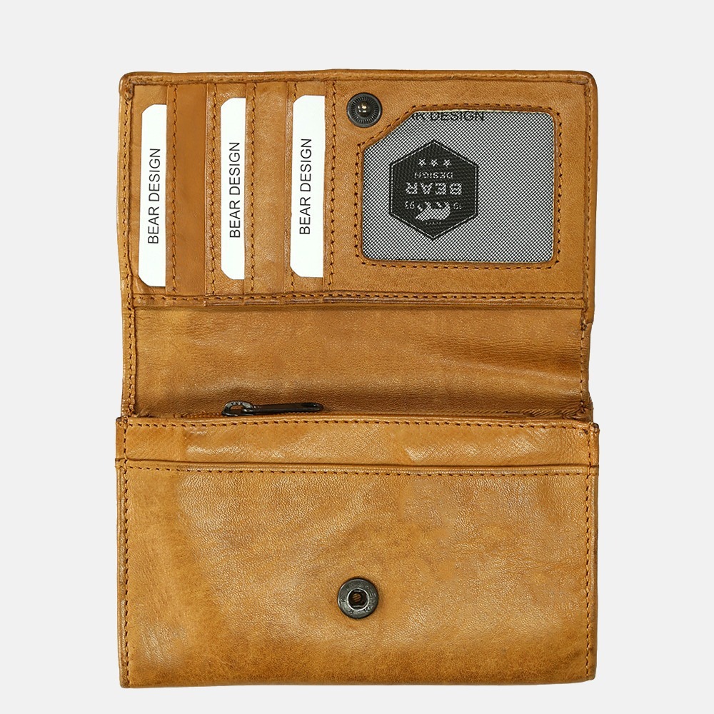 Bear Design Flappie portemonnee oker bij Duifhuizen