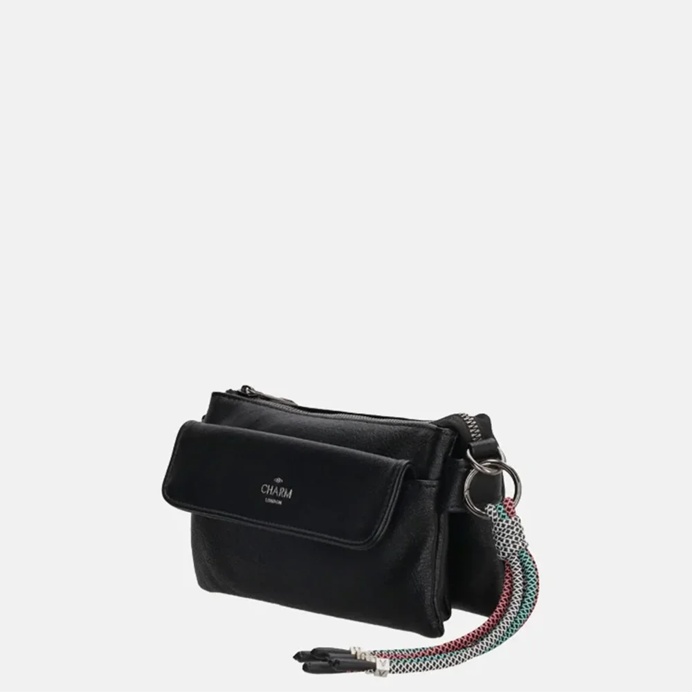 Charm London Tottingham crossbody tas S black bij Duifhuizen