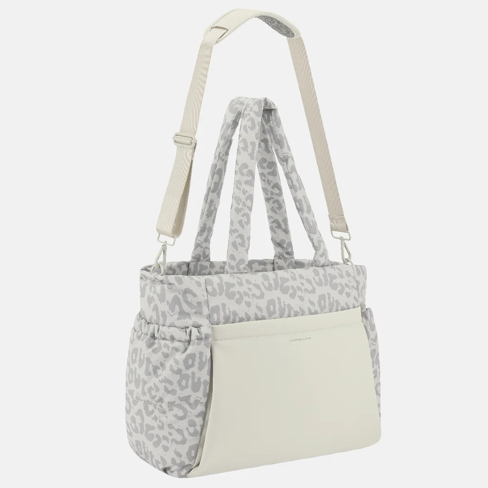 Kapten & Son Hellvi shopper leopard sandstone bij Duifhuizen