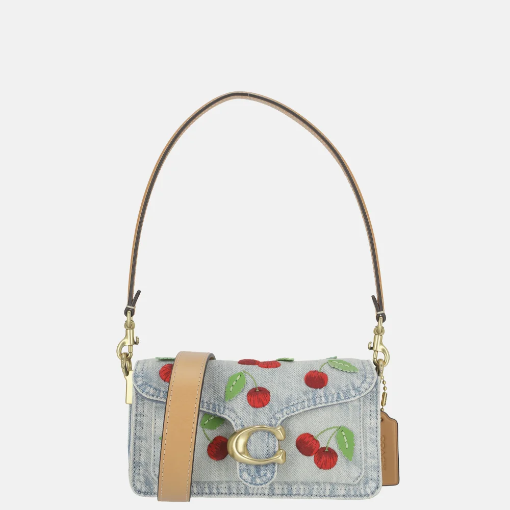 Coach Tabby Cherry embroidered schoudertas 20' denim multi