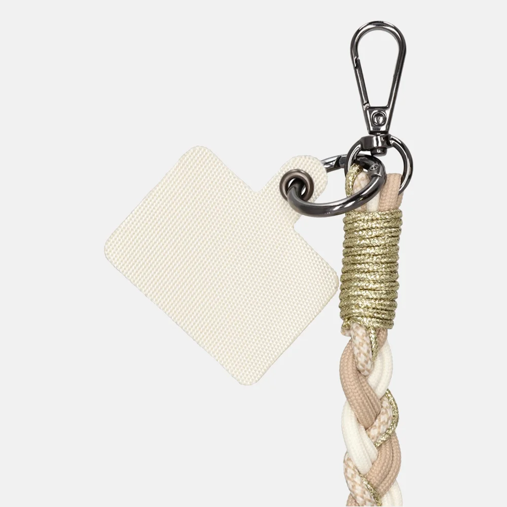 Beagles telefoonkoord/schouderband lichttaupe bij Duifhuizen