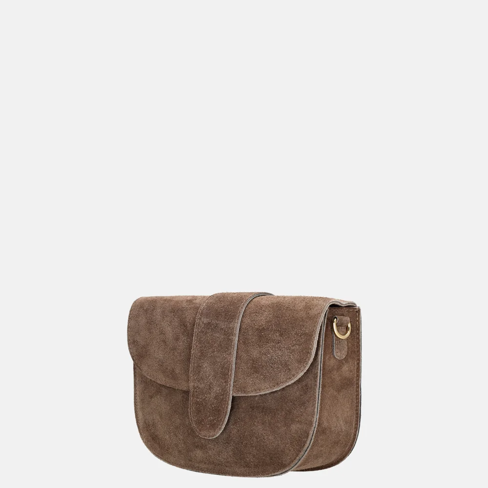 Charm London crossbody tas donkertaupe bij Duifhuizen
