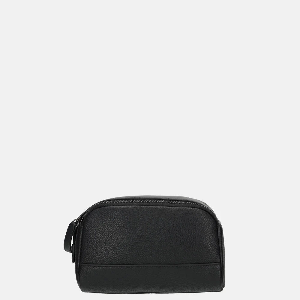 Tommy Hilfiger central washbag toilettas black bij Duifhuizen